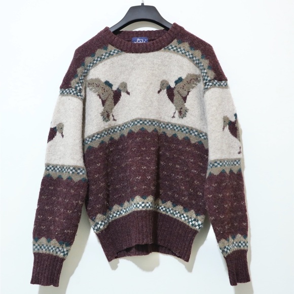 Woolrich 80's Wool Sweater Men’s Casual Knit Outdoor Size“Medium “